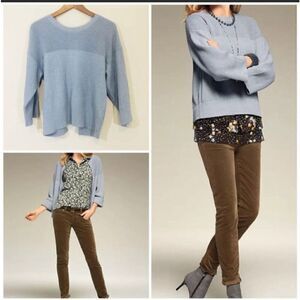 CAbi Fair Play reversible cardigan # 3522 ice blue sz s